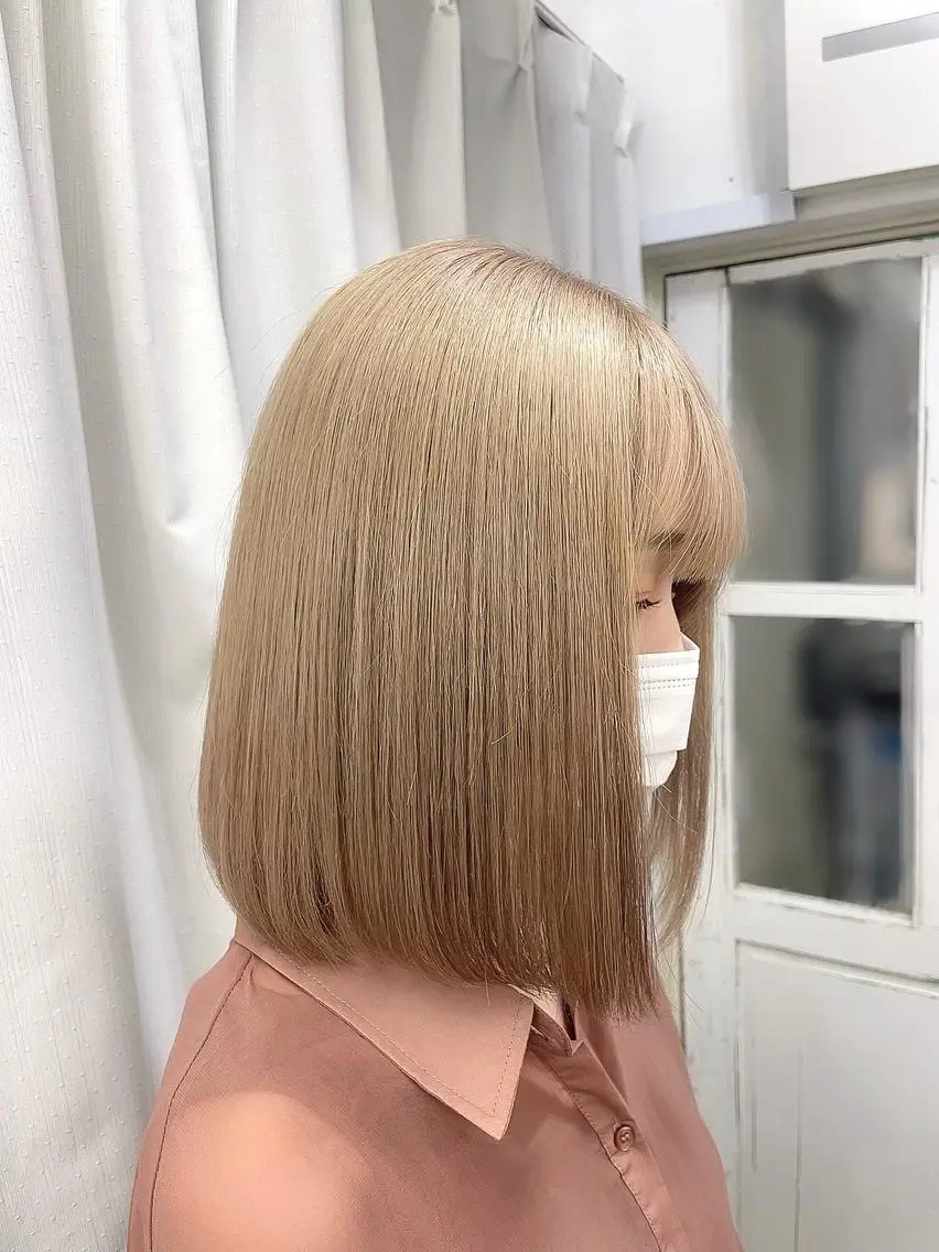ミディアム カラー ヘアカラー ヘアセット 韓国ヘア🤍髪質改善 🇰🇷AKANEのヘアスタイル