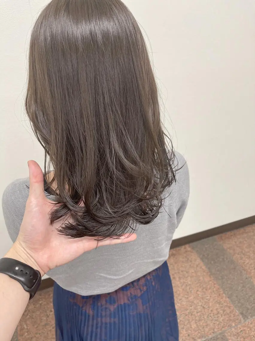セミロング カット ヘアカラー トリートメント シンタニナオト /梅田茶屋町のヘアスタイル