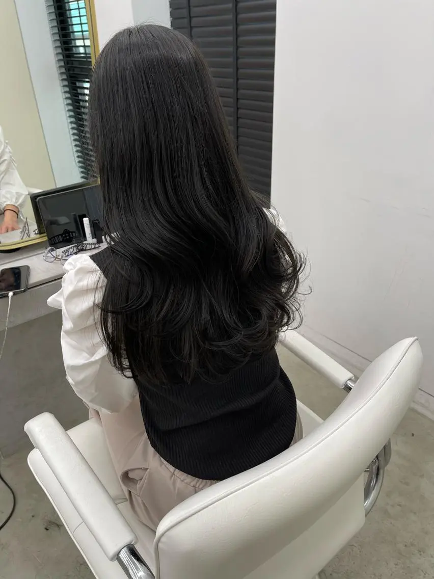 ロング 顔周りカット 韓国風ヘア レイヤーカット トリートメント カット ヘアカラー トリートメント だいや/メンズパーマ メンズカット/名古屋のヘアスタイル