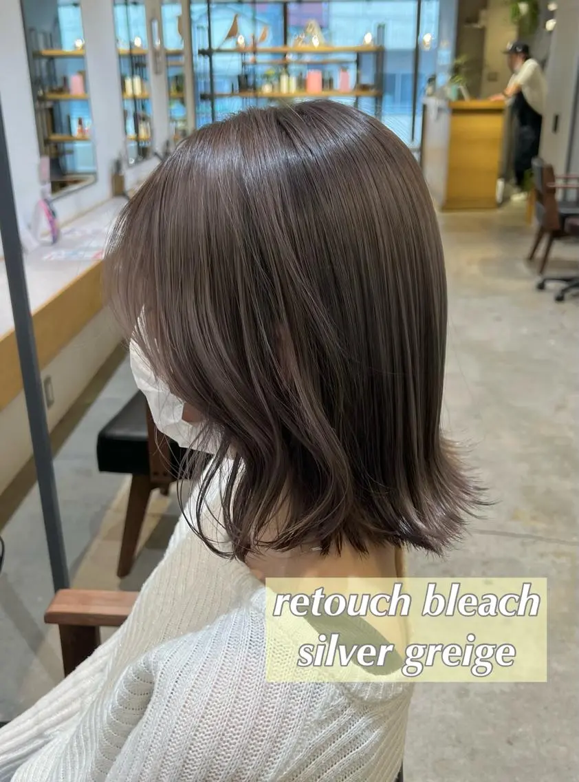 ミディアム カラー ブリーチ カット ヘアカラー Kana 🍋 ハイトーン【高円寺】のヘアスタイル