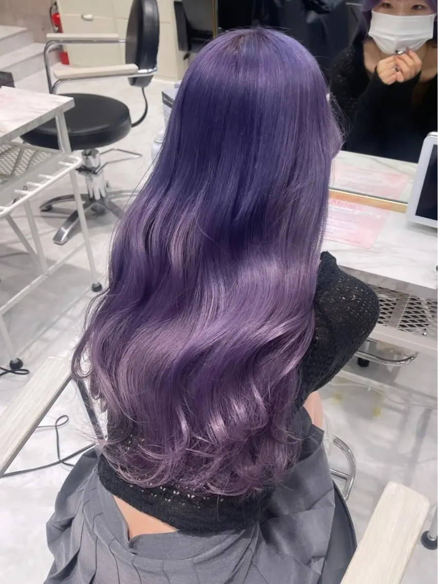 ロング カラー パーマ ヘアアレンジ メンズ キッズ ネイル マツエク・マツパ アイブロウ レイヤー/ダブル カラー/YURINAのヘアスタイル