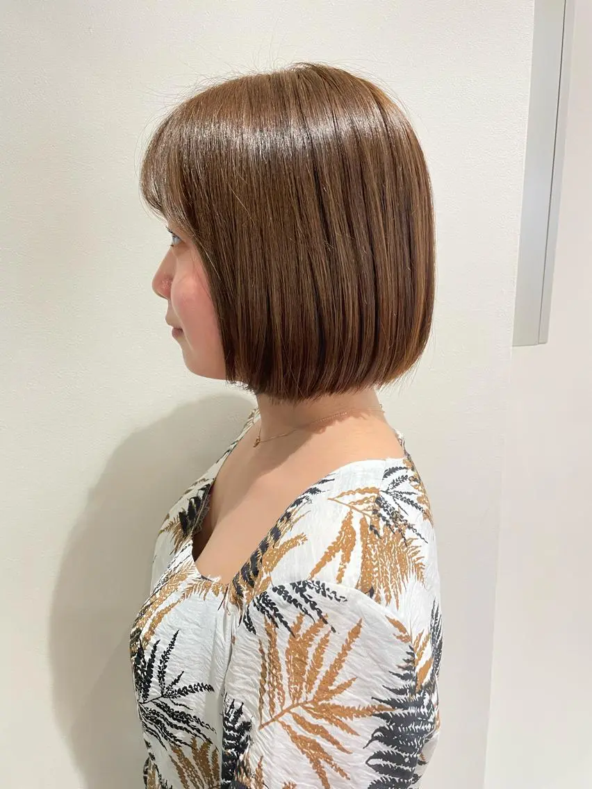 ショート カラー ヘアアレンジ ベージュカラー ボブ 🌟当日予約OK🌟 西野楓加のヘアスタイル