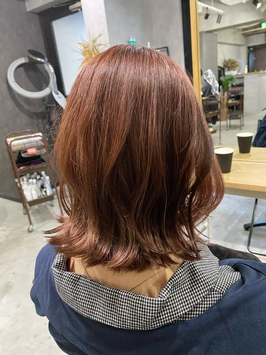 ミディアム カラー 髪質改善/レイヤー カット手塚奨のヘアスタイル