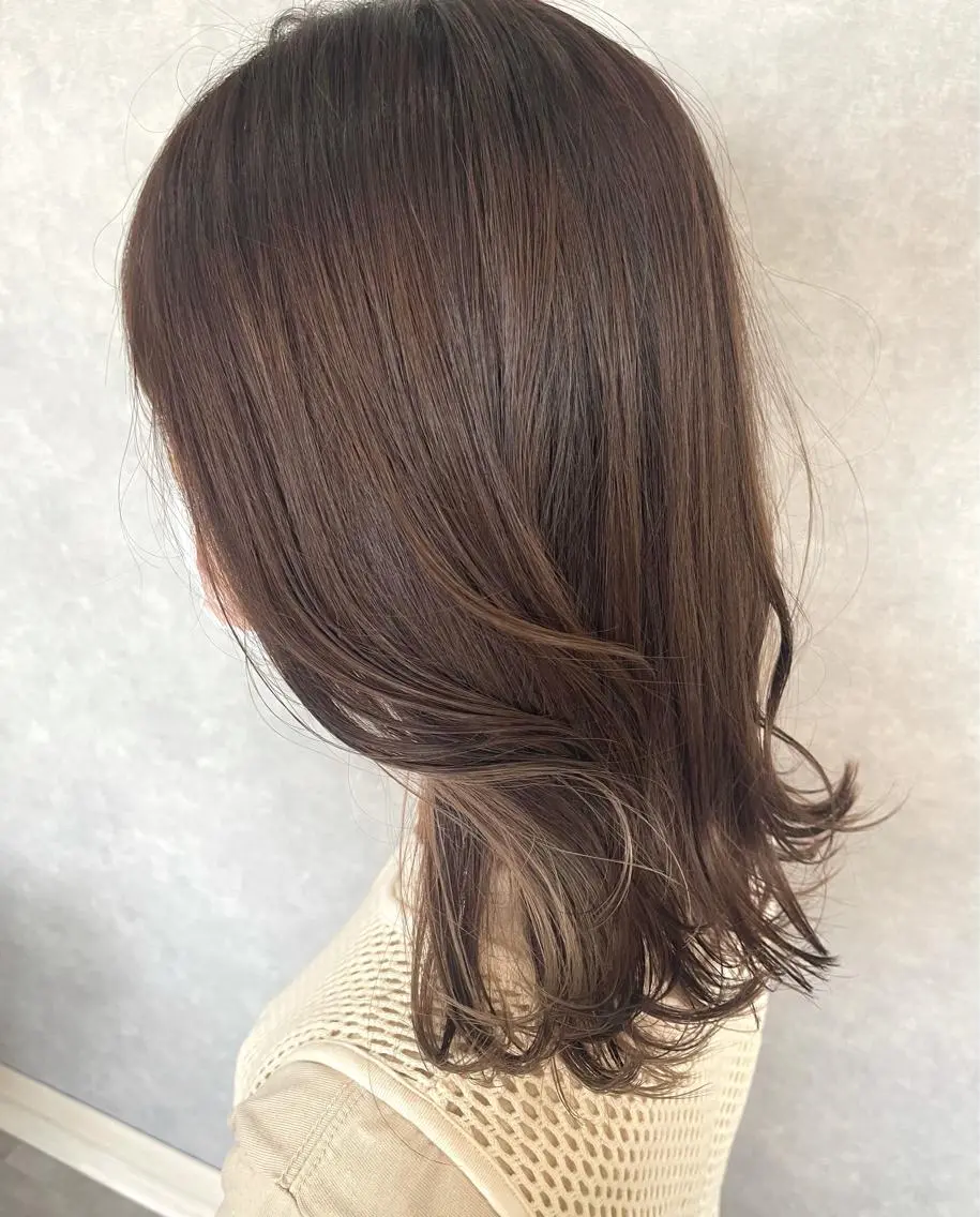 ミディアム カット ヘアカラー トリートメント 一ノ瀬 暁のヘアスタイル