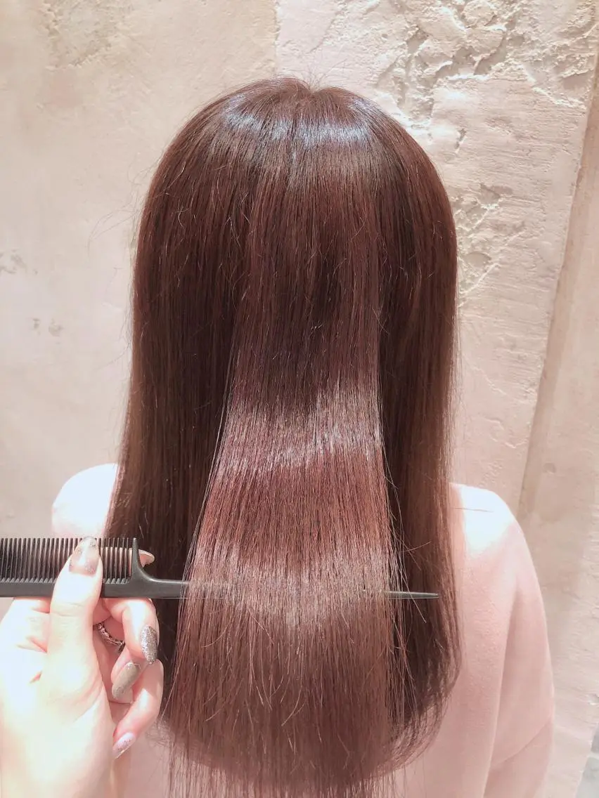 ミディアム カット ヘアカラー トリートメント 代表山口ひな 髪質改善のプロのヘアスタイル