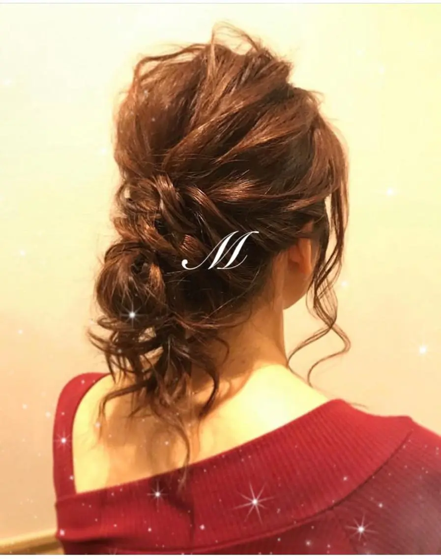 ヘアアレンジ お団子ヘア ヘアセット K Yumiのマツエク・マツパデザイン