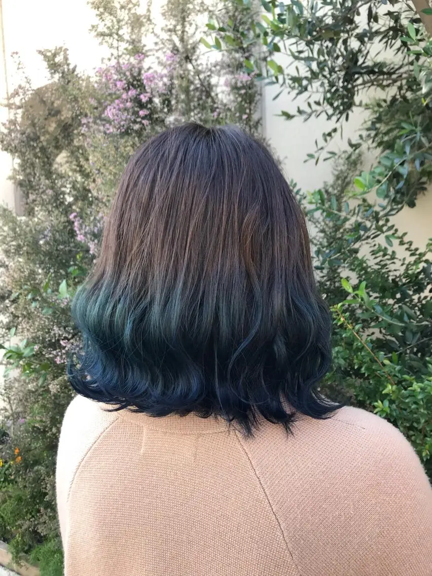 ミディアム カラー ブリーチ ブルーカラー 店長担当🌟 矢吹ガブリエル🌟のヘアスタイル