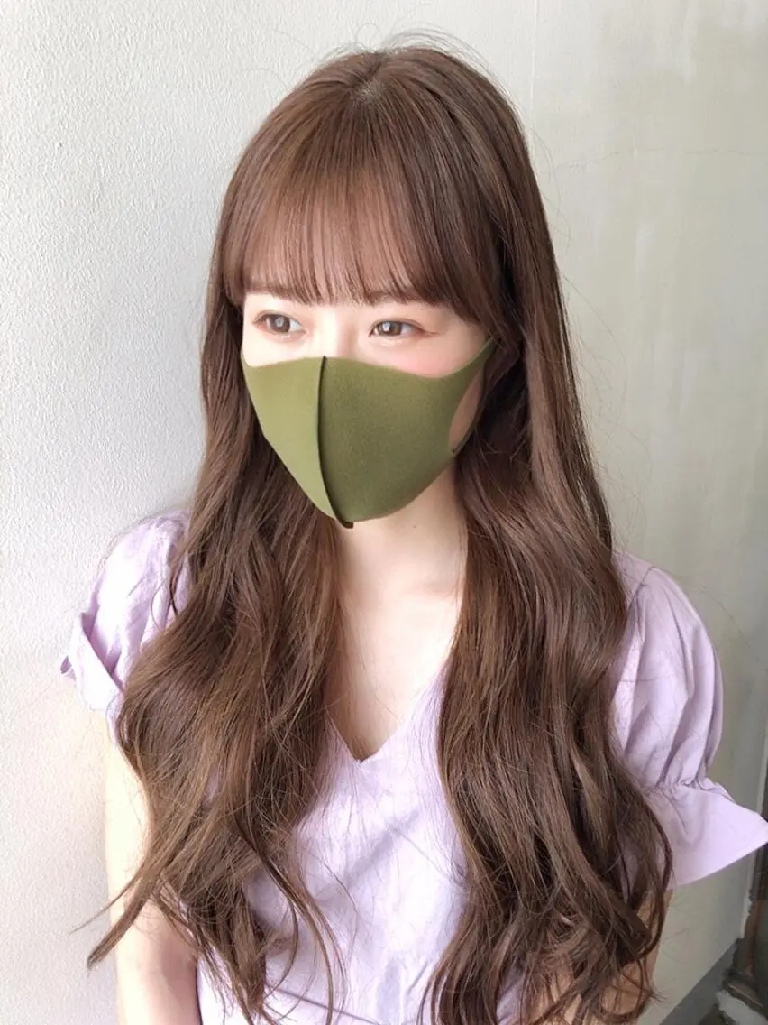 ロング 小顔カット カット ヘアカラー トリートメント ヘッドスパ ヘアセット ✨透明感ケアカラー✨ 長野ゆきなのヘアスタイル