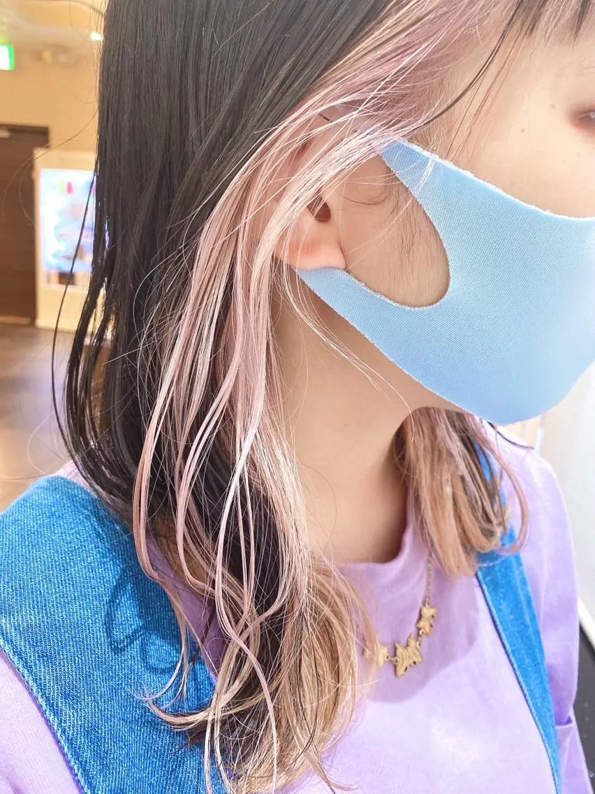 セミロング カラー カット ヘアカラー トリートメント 浦口友華 ♡  暖色系カラーのヘアスタイル
