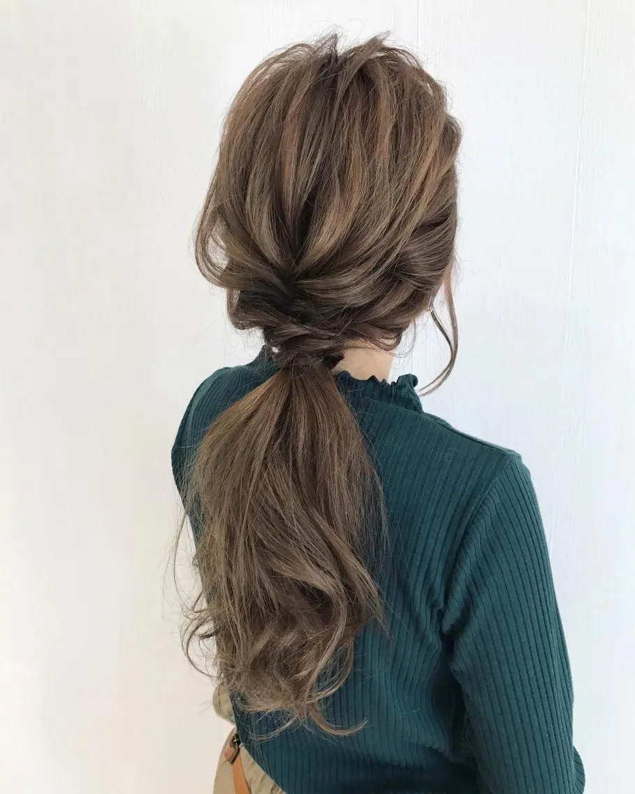 ロング ヘアアレンジ ポニーテール ヘアセット 高橋 昭雄のヘアスタイル