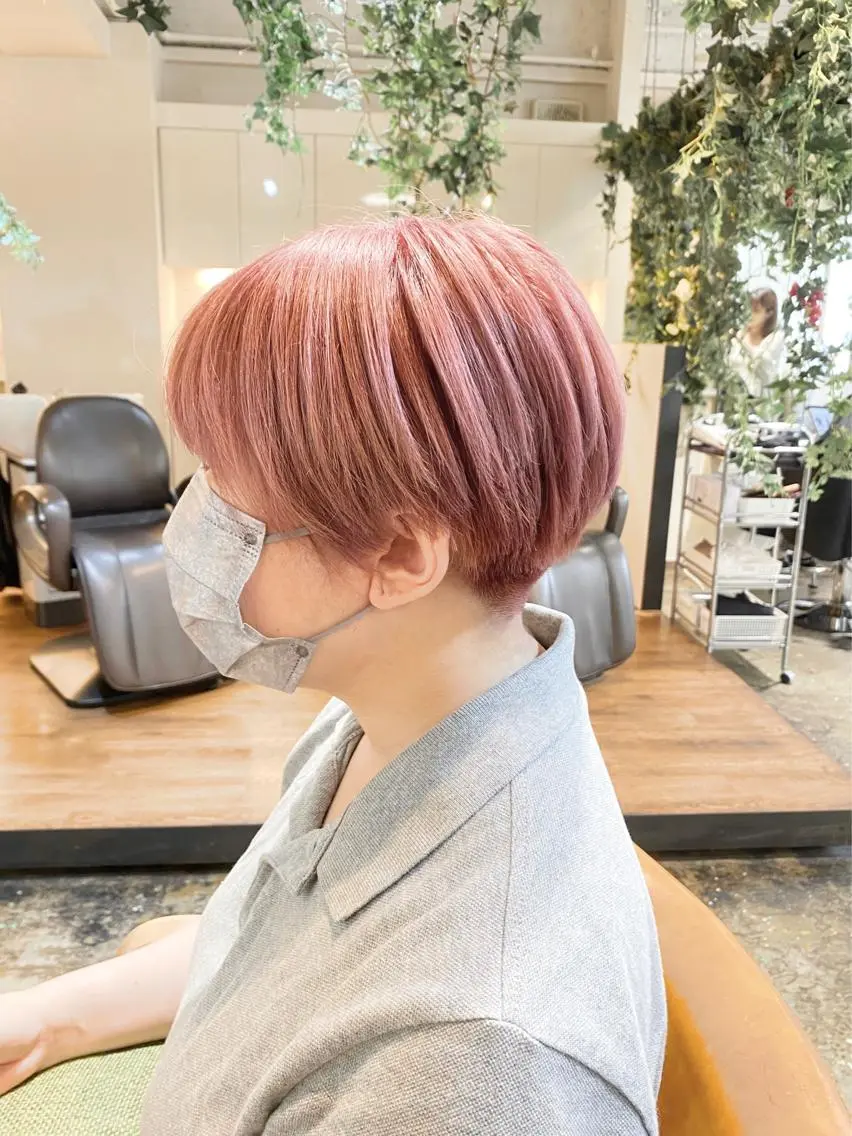 ショート カラー ショート　縮毛矯正 レイヤー🌿FUKUのヘアスタイル