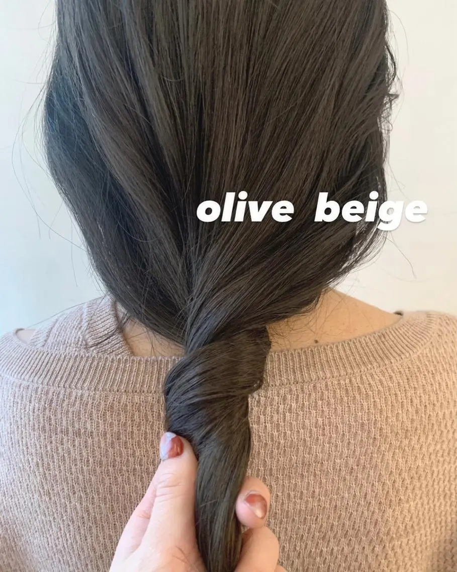ロング カラー ヘアアレンジ ベージュカラー オリーブベージュ 🌟アレンジが似合う カラー🌟Rumiのヘアスタイル
