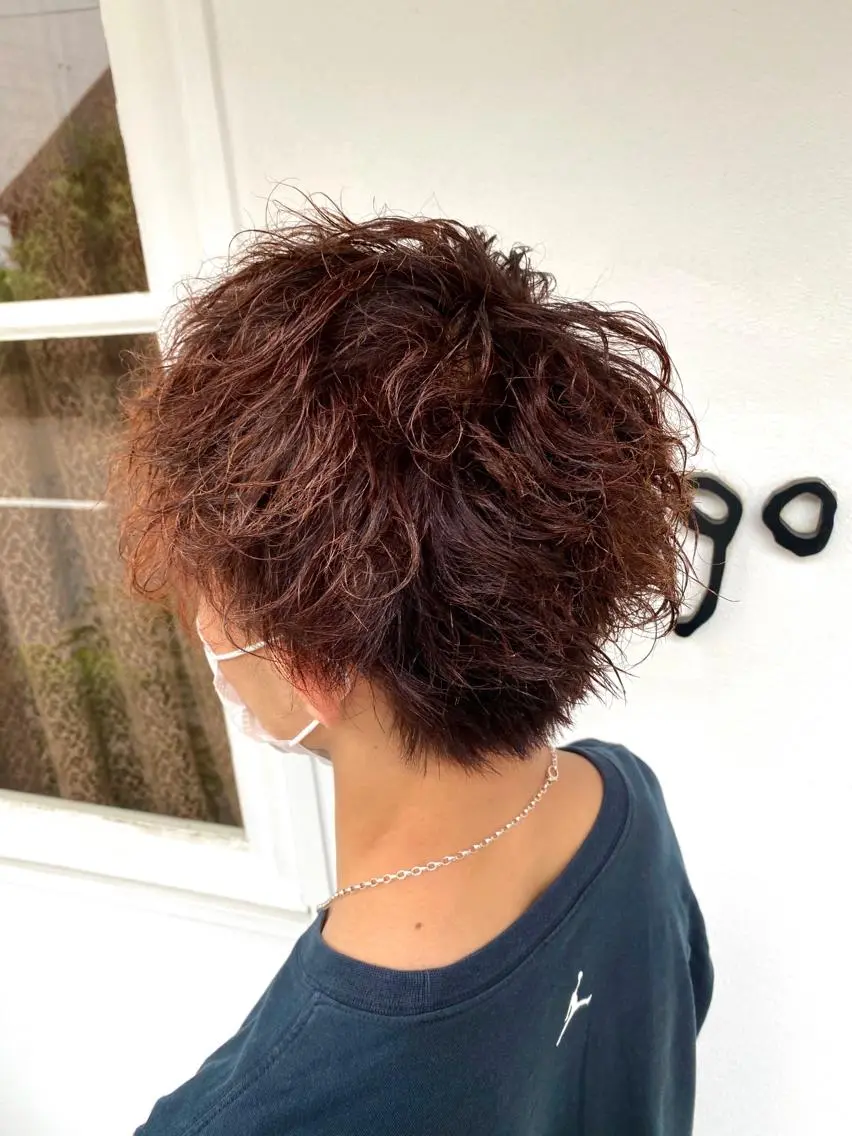 ショート メンズ レッドブラウン 【メンズ特化】 ツツイリュウノスケのヘアスタイル