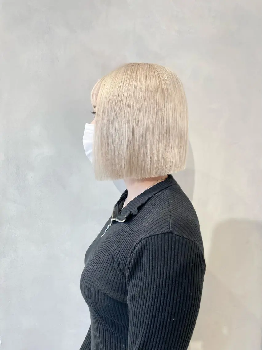 ショート カラー ヘアカラー トリートメント ヘアセット ハイトーン×レイヤー /遠藤将太のヘアスタイル
