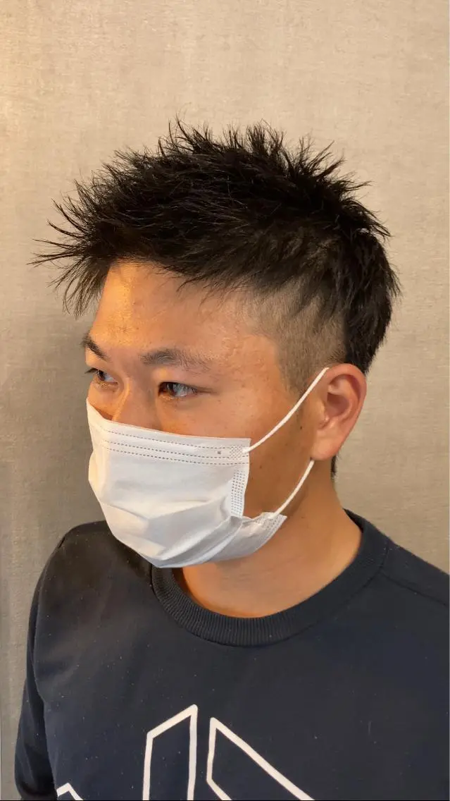 ショート メンズ モヒカン カット パーマ 完全個室マンツーマン メンズサロン草野貴樹のヘアスタイル