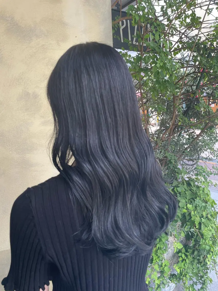 ロング カラー ヘアアレンジ なぽ ❤︎長さだし / 韓国nailのネイルデザイン