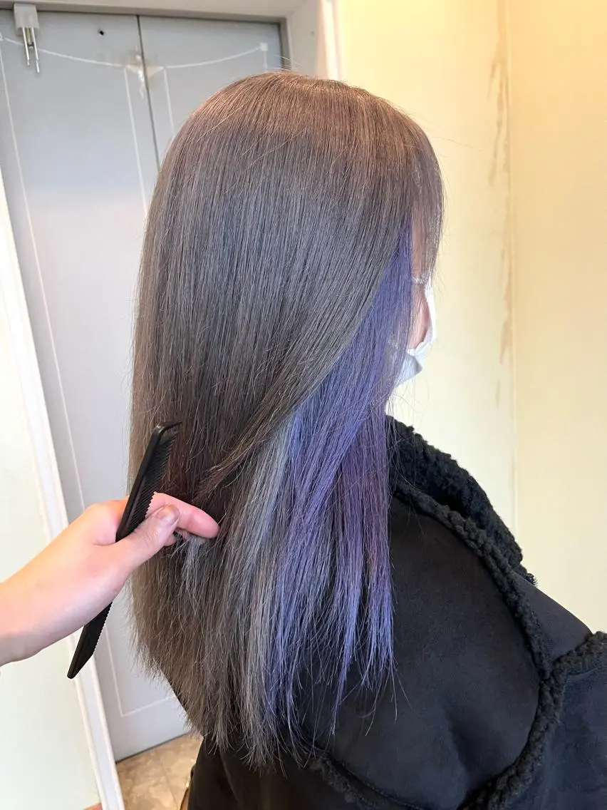 ロング カラー ダブルカラー ヘアカラー トリートメント NUMBER 天王寺 🌼yuriのヘアスタイル
