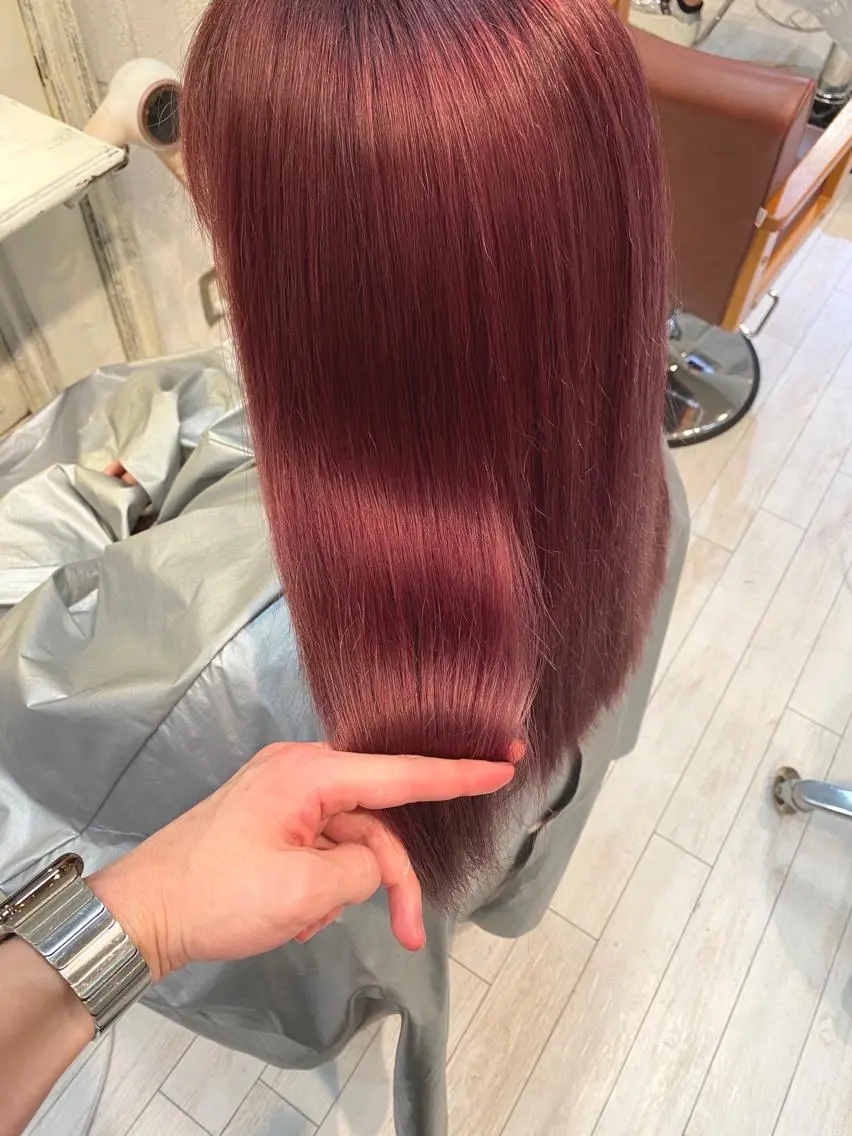 セミロング カラー ブリーチ koheiのヘアスタイル