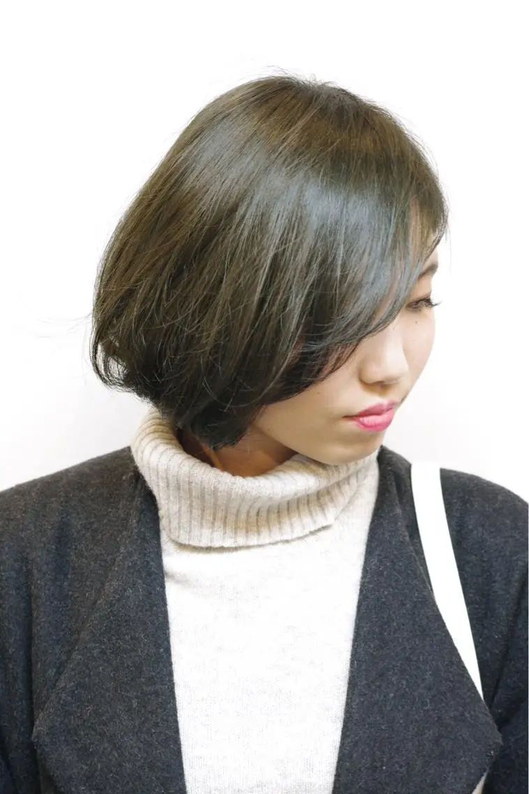 ショート カラー アッシュ オリーブアッシュ 松田 光雄のヘアスタイル