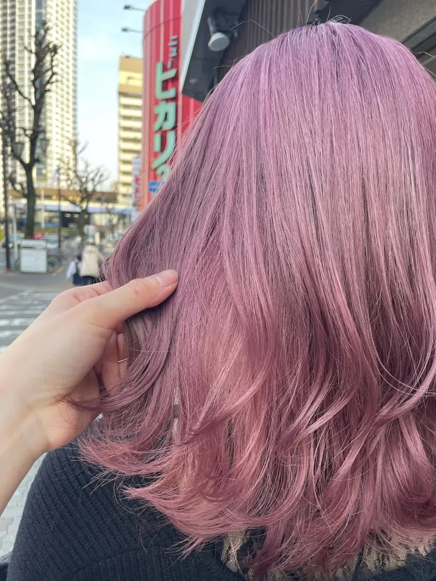 セミロング カラー ヘアアレンジ ブリーチ 🫧ヒシダアキ taboo.i🫧のヘアスタイル