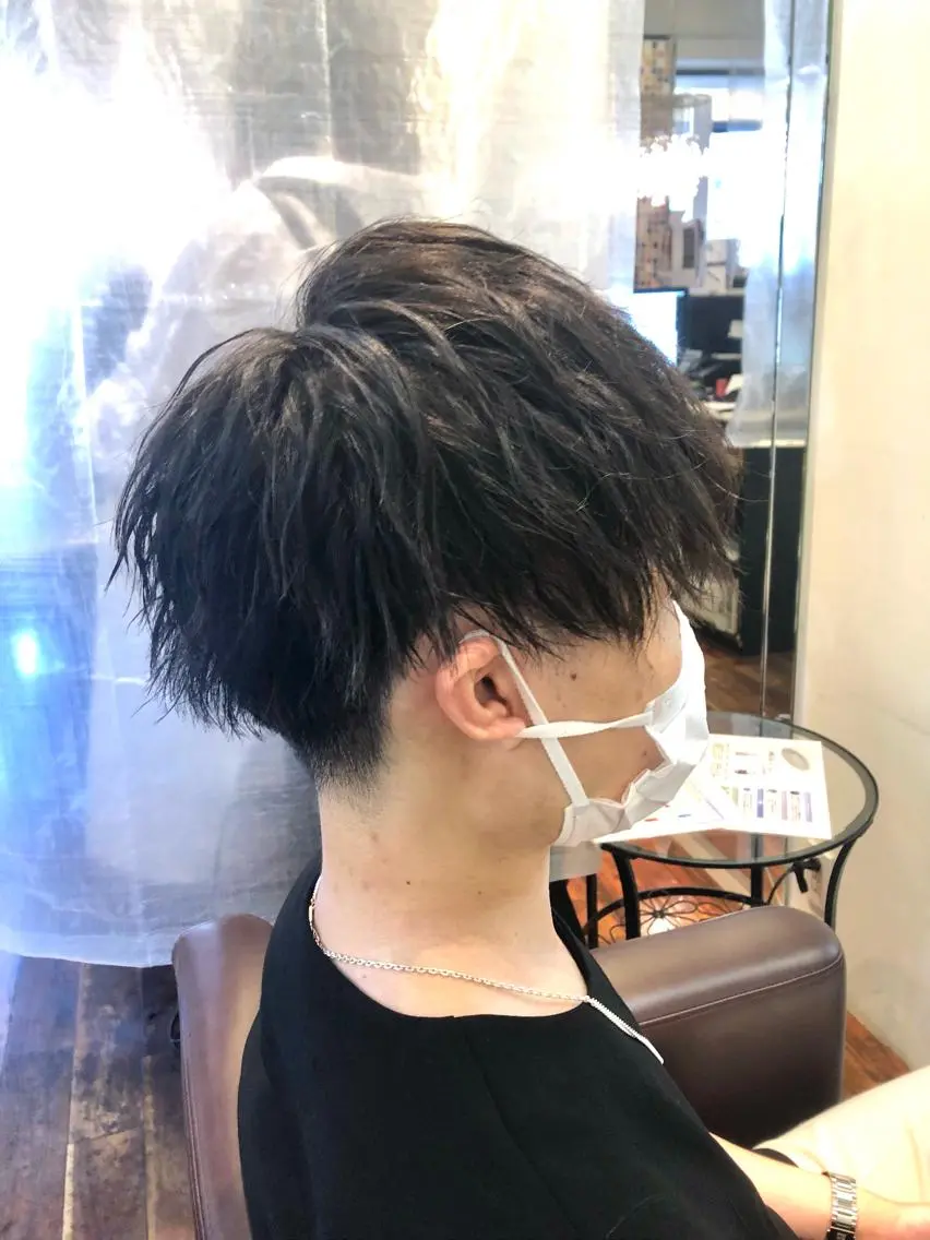 ショート パーマ メンズ カット パーマ トリートメント 岩谷 愛依のヘアスタイル