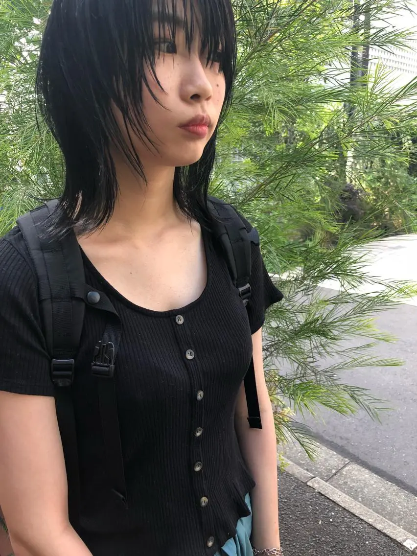 ミディアム カラー アッシュ ダークアッシュ ウルフカット カット ヘアカラー トリートメント ヘアセット センスをお届けします 大谷将生infpのヘアスタイル