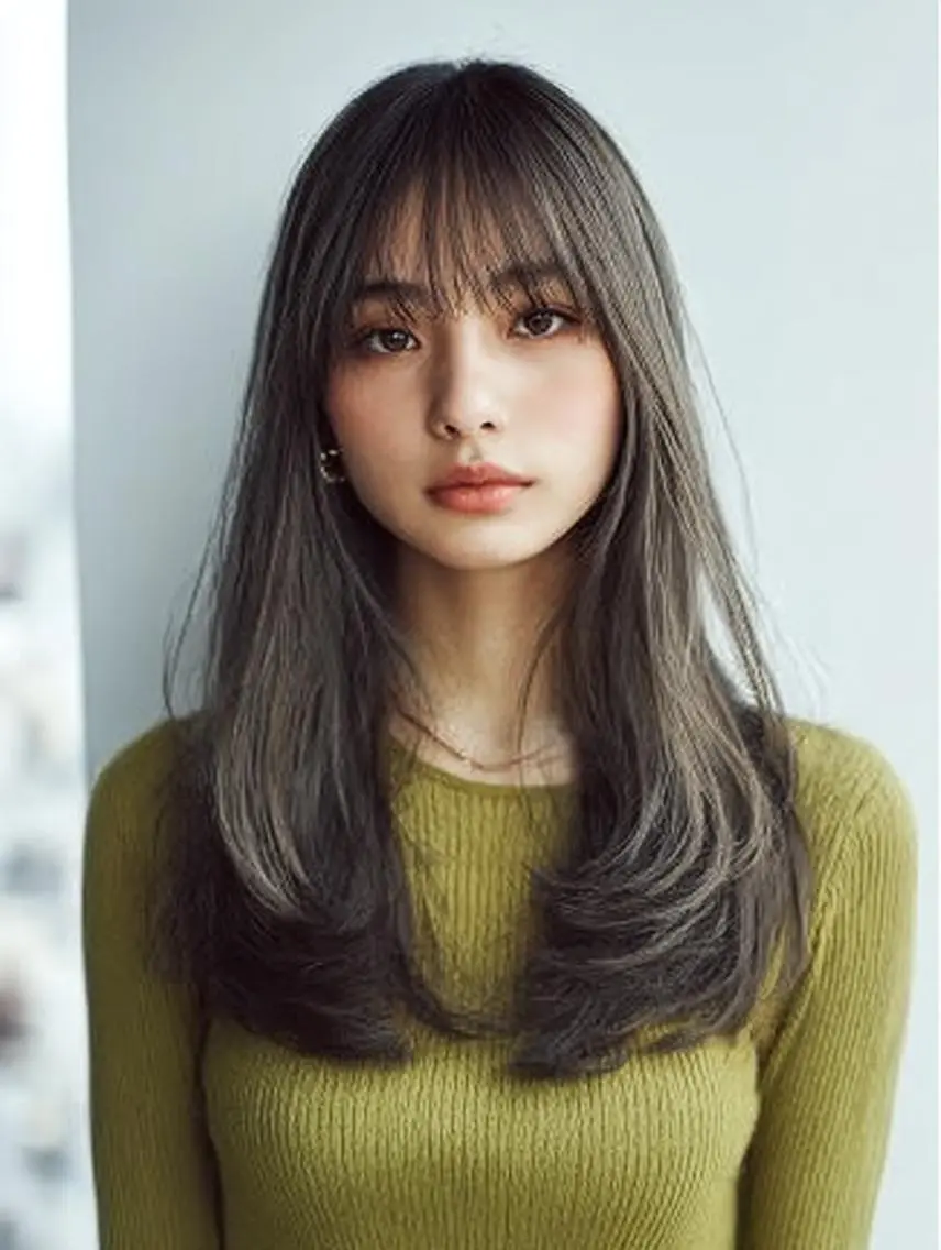 セミロング ハッシュカット 髪質改善 レイヤーカット 縮毛矯正 トリートメント カット ヘアカラー トリートメント 生艶髪＆レイヤー🔔 渋谷お薦めNo.1✨のヘアスタイル