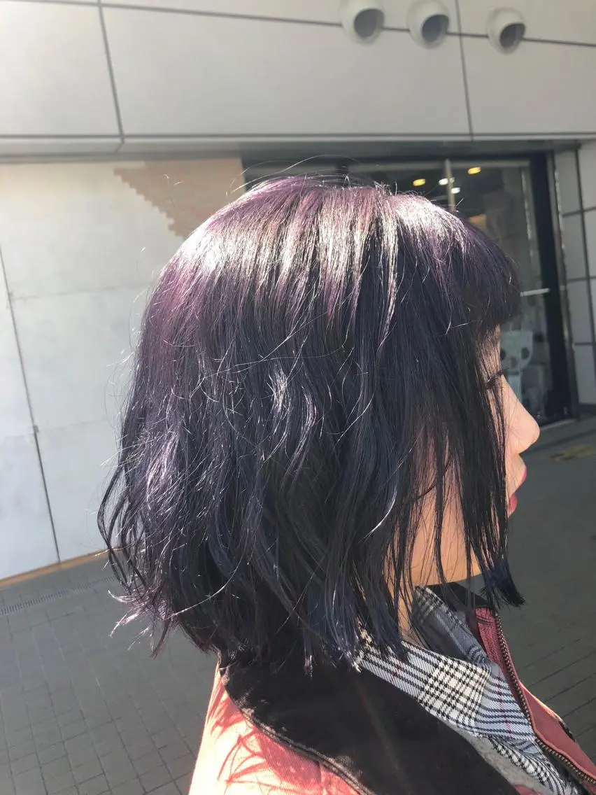 ショート カラー アッシュ ディープラベンダー ラベンダーカラー ラベンダーアッシュ カット ヘアカラー SHAFT Ieiriのヘアスタイル