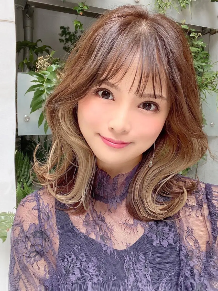 ミディアム くびれヘア 韓国ヘア🇰🇷髪質 改善たけるのヘアスタイル