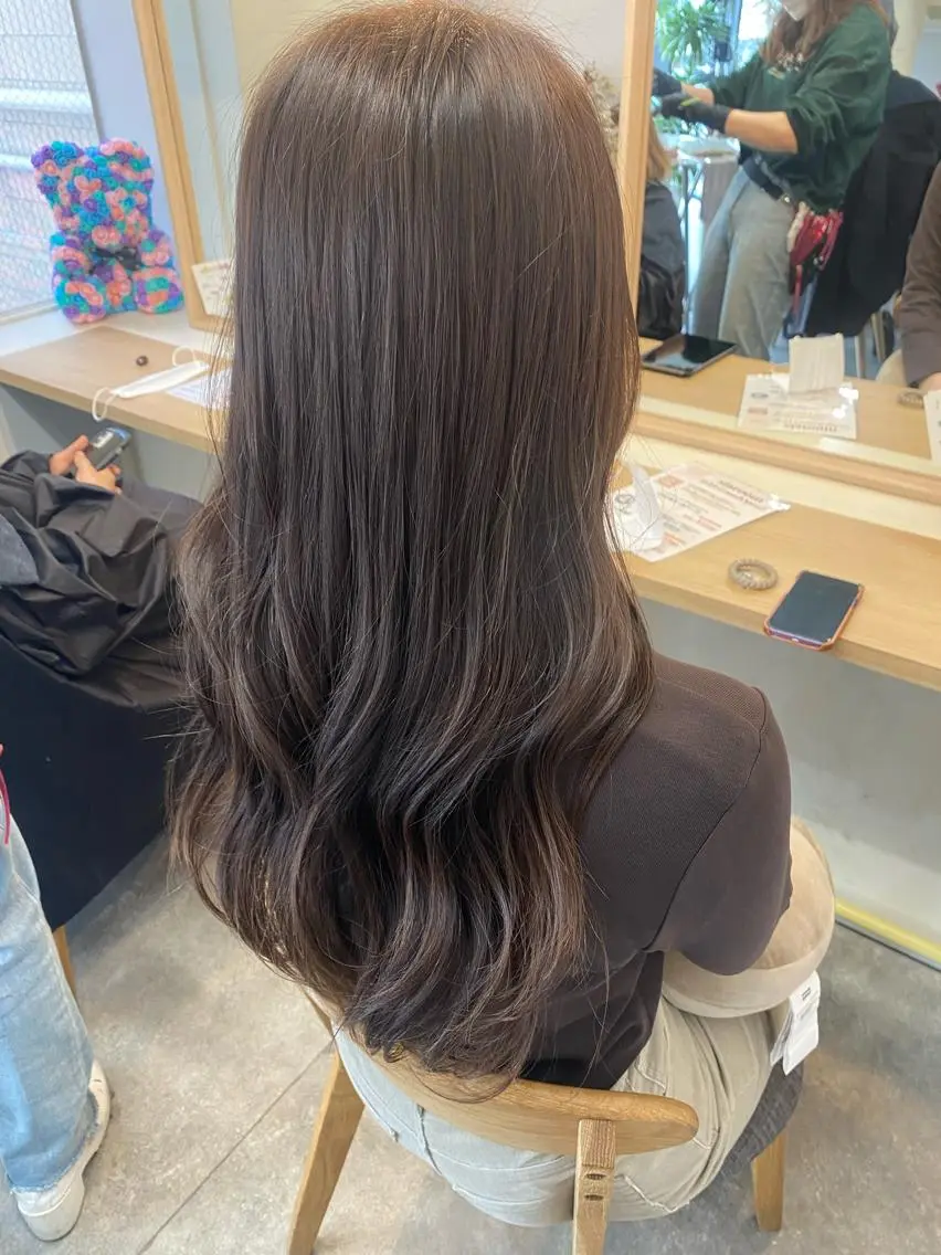 セミロング カラー ヘアアレンジ グレージュ ヘアカラー ボブ /ニュアンス/ satomi🧸💖のヘアスタイル