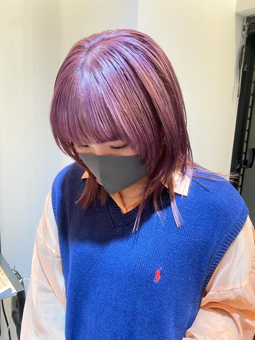 ミディアム カラー ヘアカラー Tomoka🐶🌟 似合わせカット✂︎のヘアスタイル