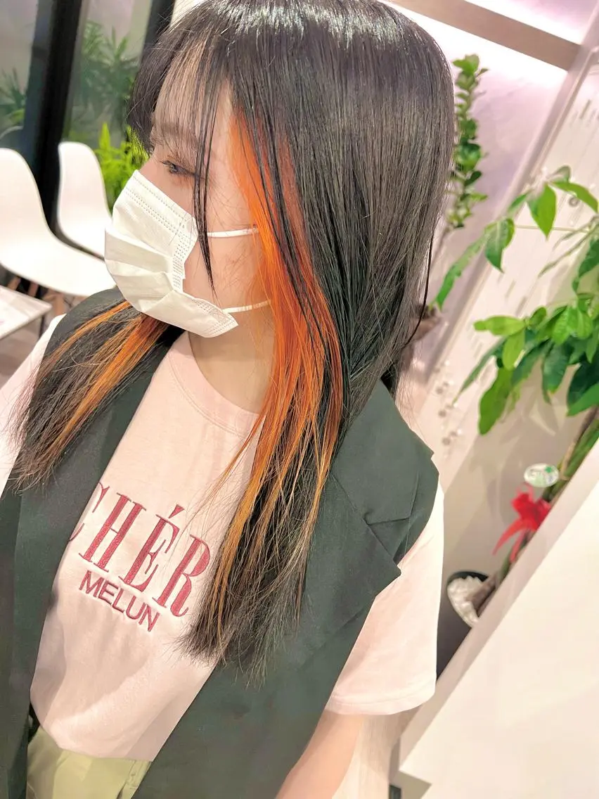 ミディアム カット ヘアカラー トリートメント ブリーチ毛に縮毛矯正 ✨カラー✨山田 正幸のヘアスタイル