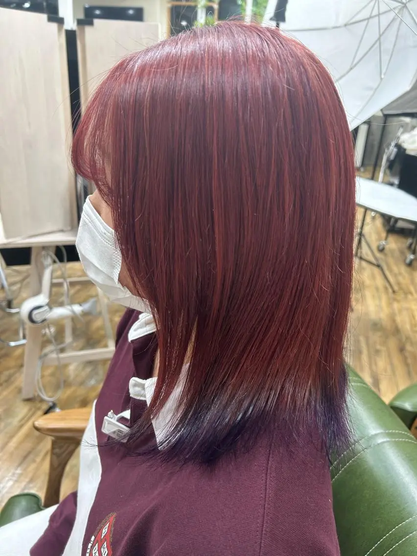 セミロング カラー 遠山 大智のヘアスタイル