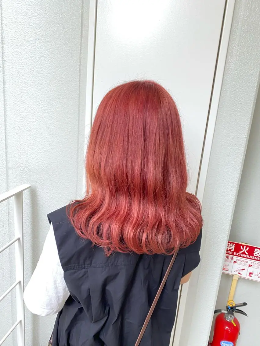 セミロング カラー ヘアカラー トリートメント ナチュラル/韓国💎 haruka 💎のヘアスタイル