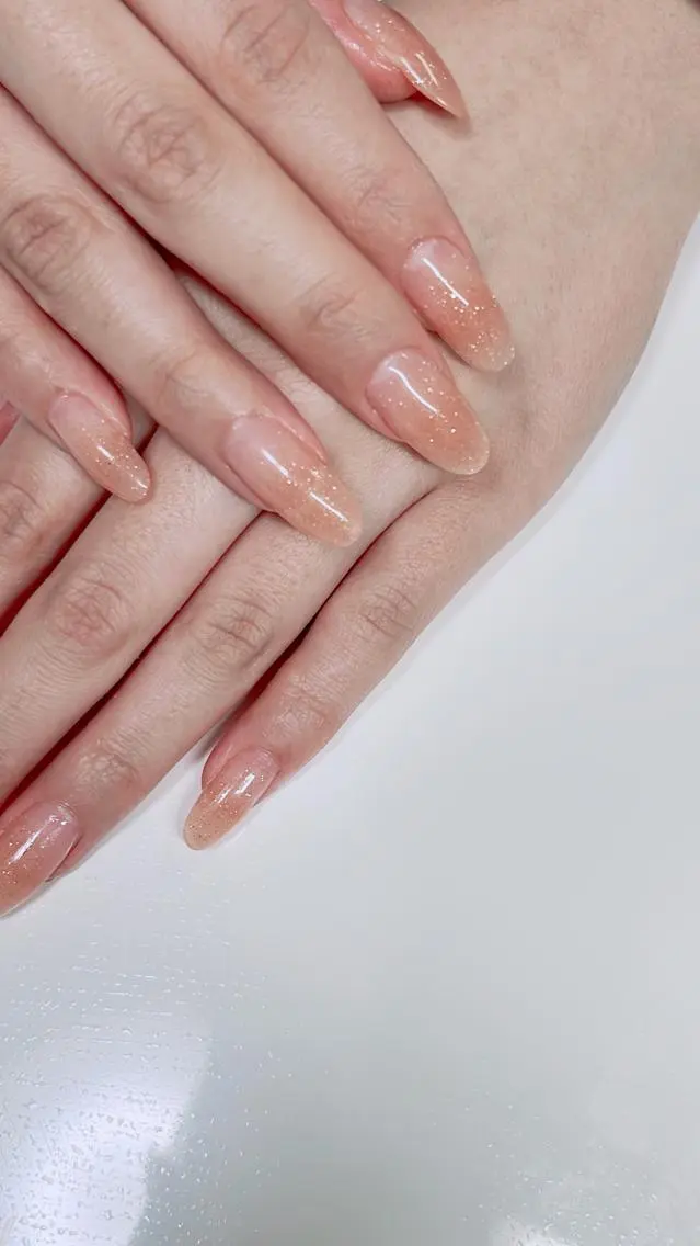 ネイル ゴールド オレンジ ハンドネイル plaisir プレジールネイルのネイルデザイン