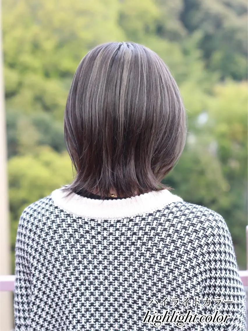 ミディアム カラー ハイライトカラー ハイライト ヘアカラー Viage （ビアージュ）のヘアスタイル