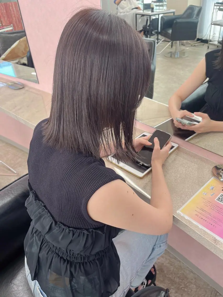 ミディアム ヘアカラー MATTY rioのヘアスタイル