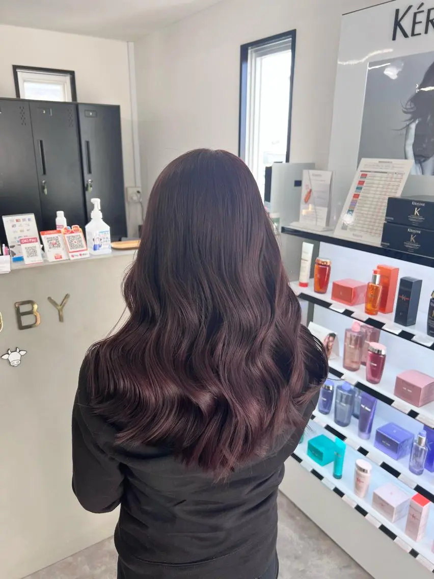 ロング カラー ブラウンカラー ピンクカラー C'LD Hair トモヤのヘアスタイル