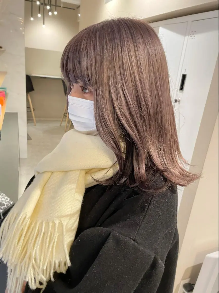 カラー グレージュ ラベンダーカラー ラベンダーグレージュ ラベンダーグレー 石山 洸平のヘアスタイル