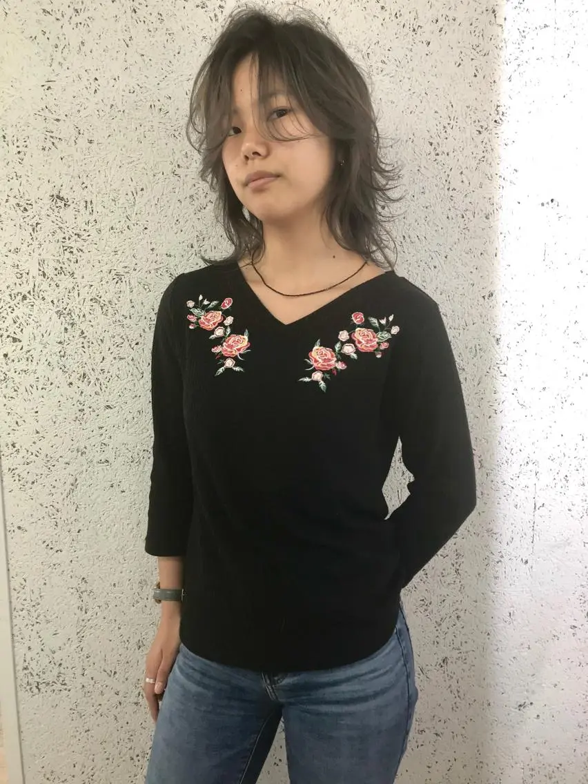 ミディアム カラー KOOKI スティードトーキョーのヘアスタイル