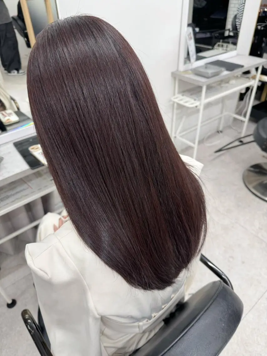 ロング カラー 髪質改善 縮毛矯正 カット ヘアカラー トリートメント ヘッドスパ newi fhami 吉祥寺のヘアスタイル