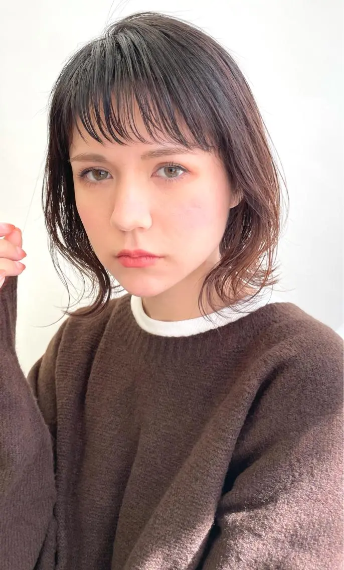 ミディアム カラー ショートボブ ボブ 笠原 健人のヘアスタイル