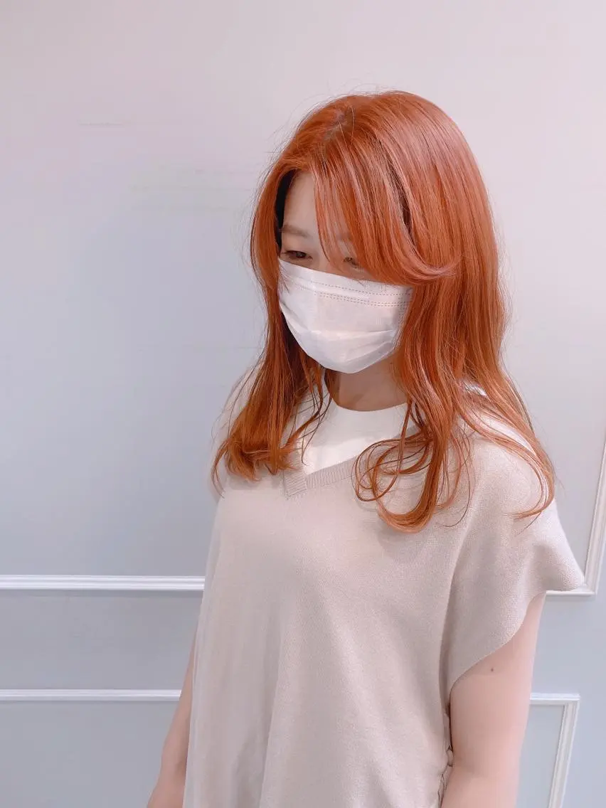 セミロング 美髪矯正透明感カラー 江川 和輝のヘアスタイル