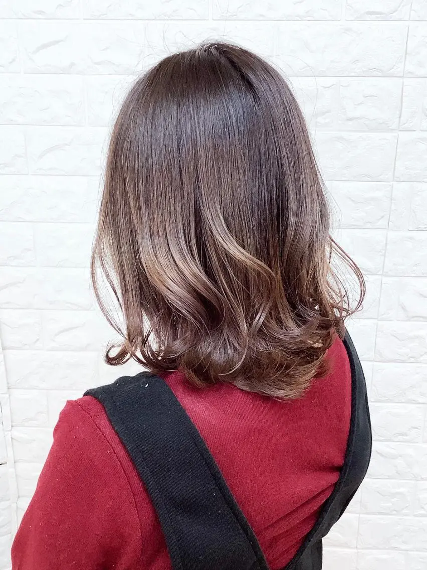 ミディアム カラー 髪質改善縮毛矯正 美容師✂️山崎竜二のヘアスタイル