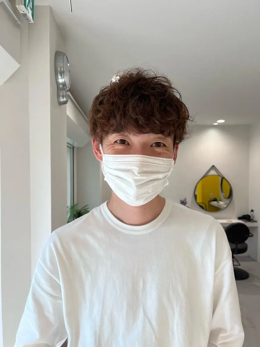 パーマ メンズ カット パーマ トリートメント メンズショート 店長 清原佑太のヘアスタイル