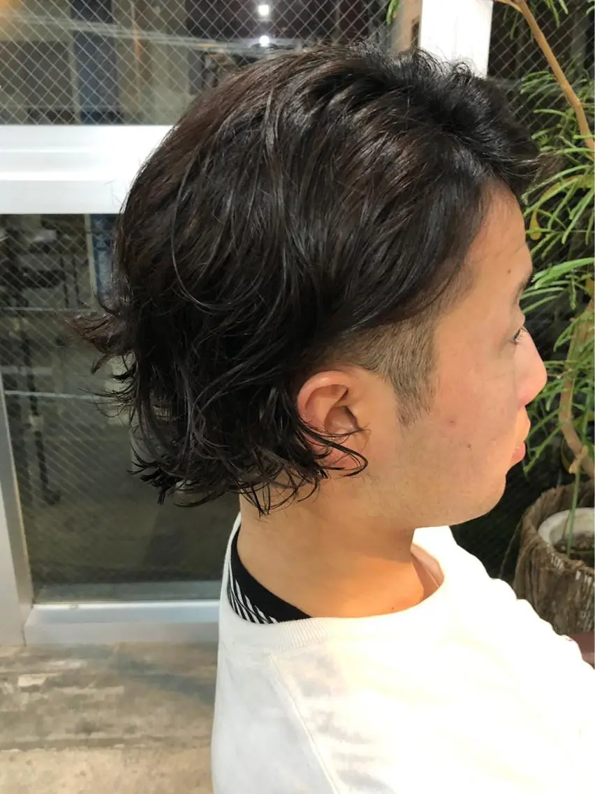 ミディアム 藤本 夢@yummekunのヘアスタイル