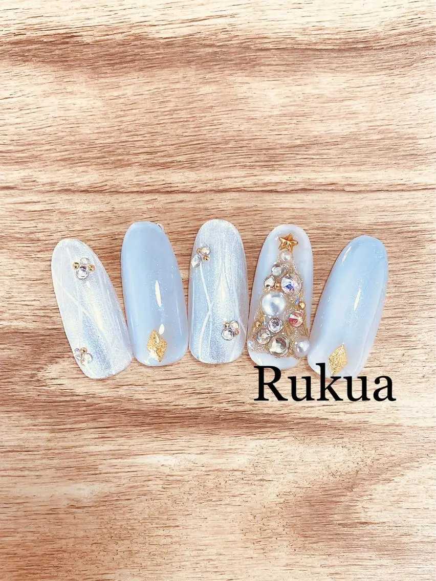 ネイル 冬ネイル クリスマス Rukua Nのマツエク・マツパデザイン