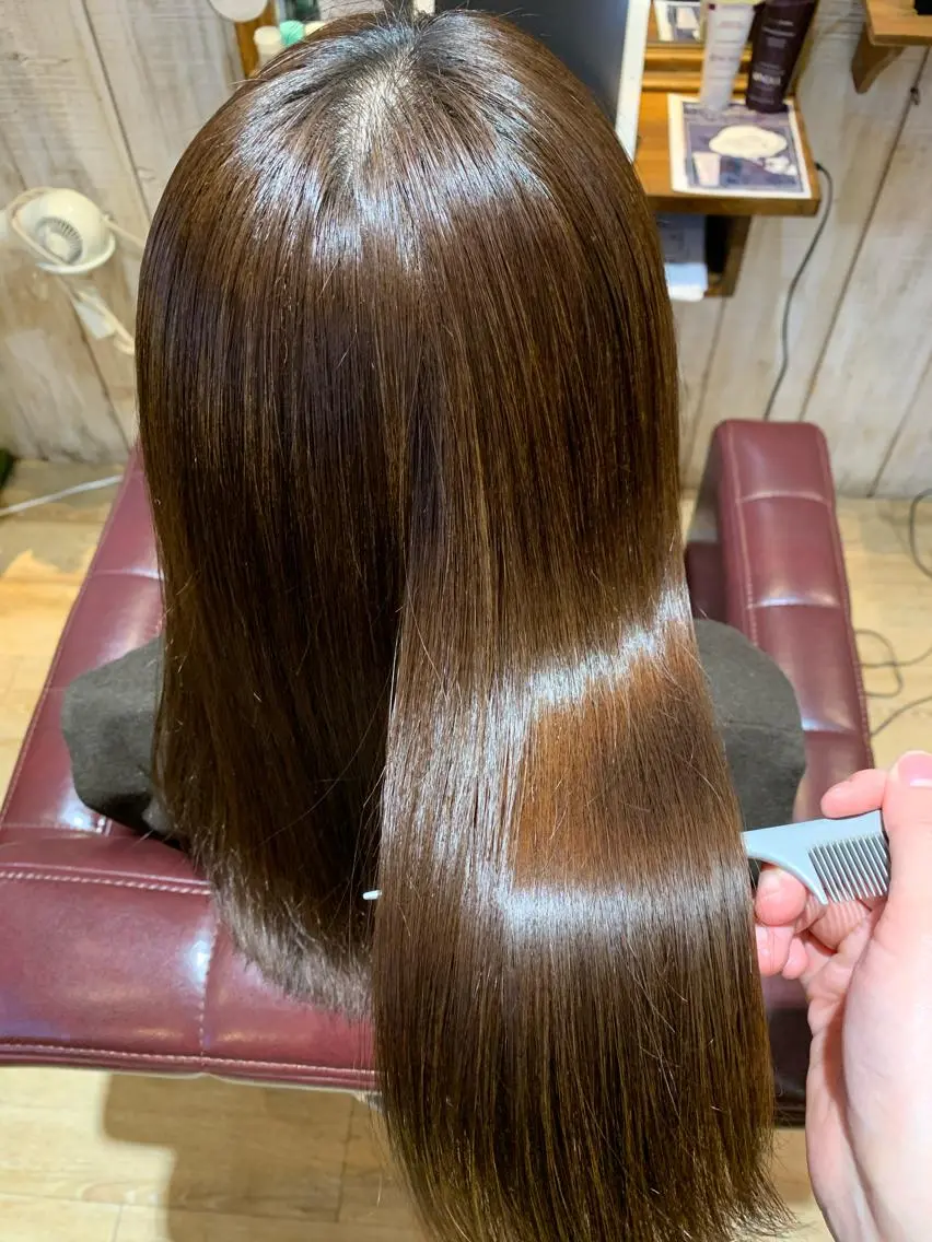 セミロング カット ヘアカラー トリートメント 髪質改善/美髪のプ口 中島みきのヘアスタイル