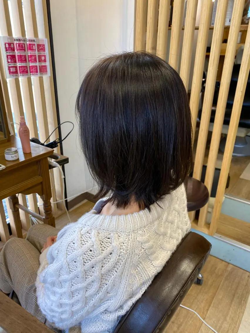 ミディアム カラー ku-to 井上　晴日のヘアスタイル