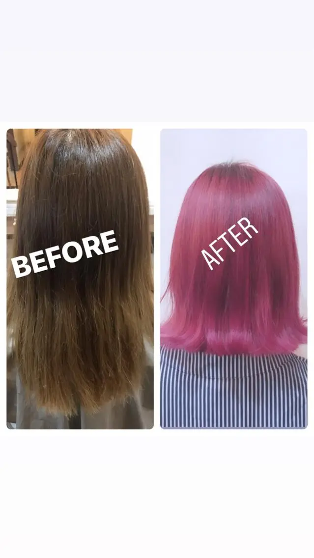 ミディアム カラー ヘアアレンジ ピンクカラー アイラッシュ/美容室 個室/瀬戸 一菜のヘアスタイル